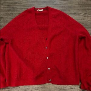 Vibrant Red Woman’s Cardigan